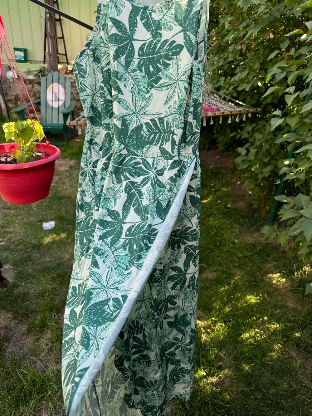 Toad and Co Green Leaf Print Maxi Dress - Picture 6 of 7